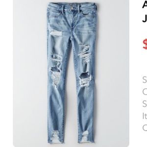 AEO Hi-Rise Ripped Jeggings Super Stretch X